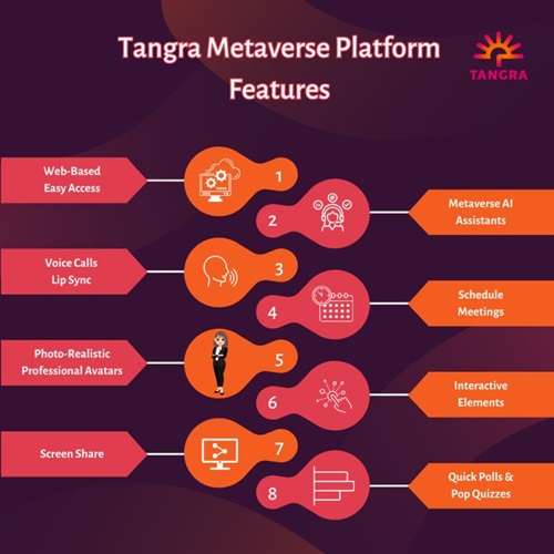 Tangra Metaverse Platform Features Diagram